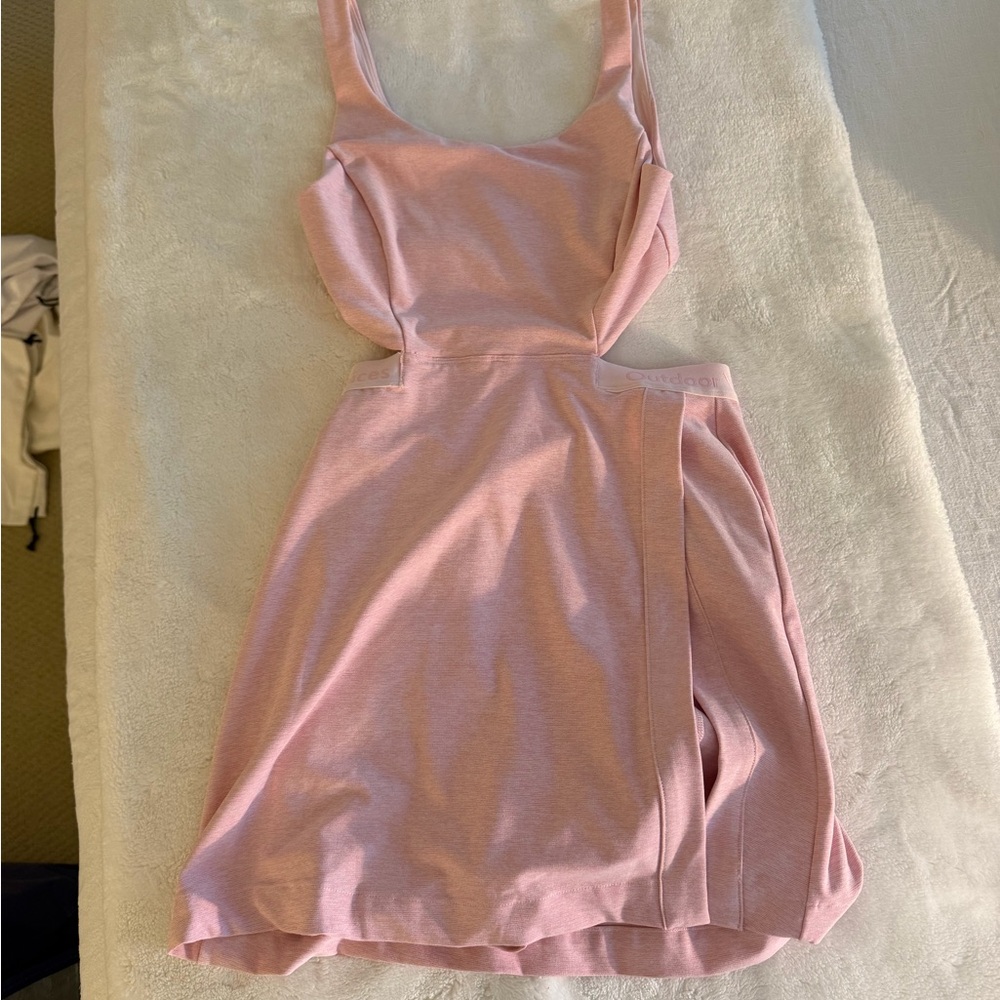 Outdoor Voices Light Pink Tank Wrap Mini Dress